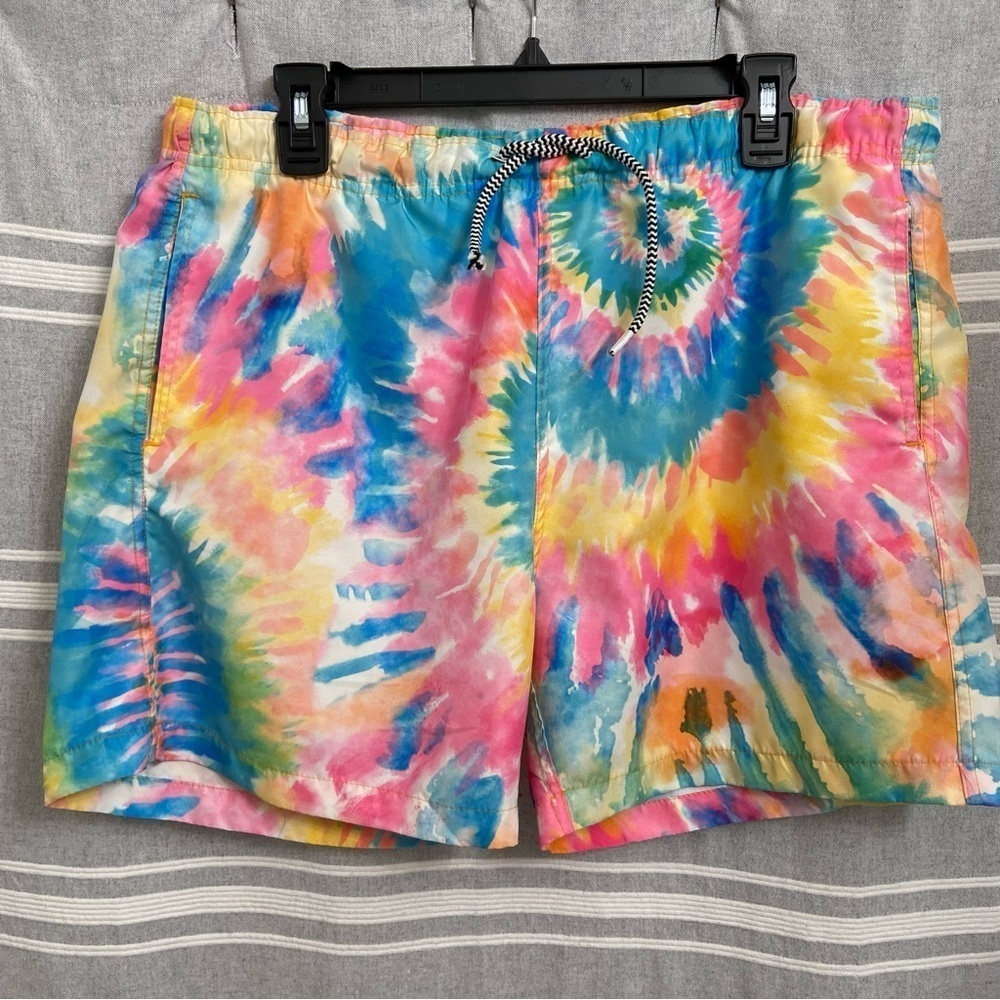 BOARDIES / Multi Colored Tie Dye Swim Trunks Size L